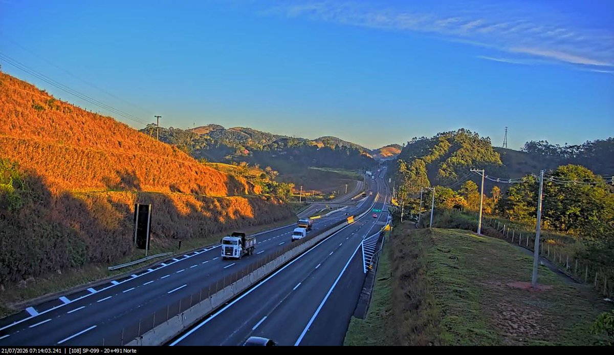 Rodovia dos Tamoios tem caminho livre nesta manh&atilde; de ter&ccedil;a (21)